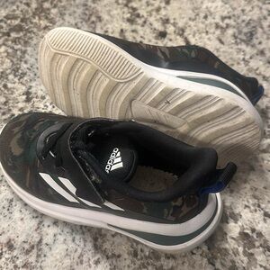 adidas Kids Camo Slip-On Sneakers - Black, Green, White